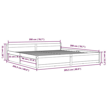 Giroletto con Cassetti 200x200 cm - homemem39