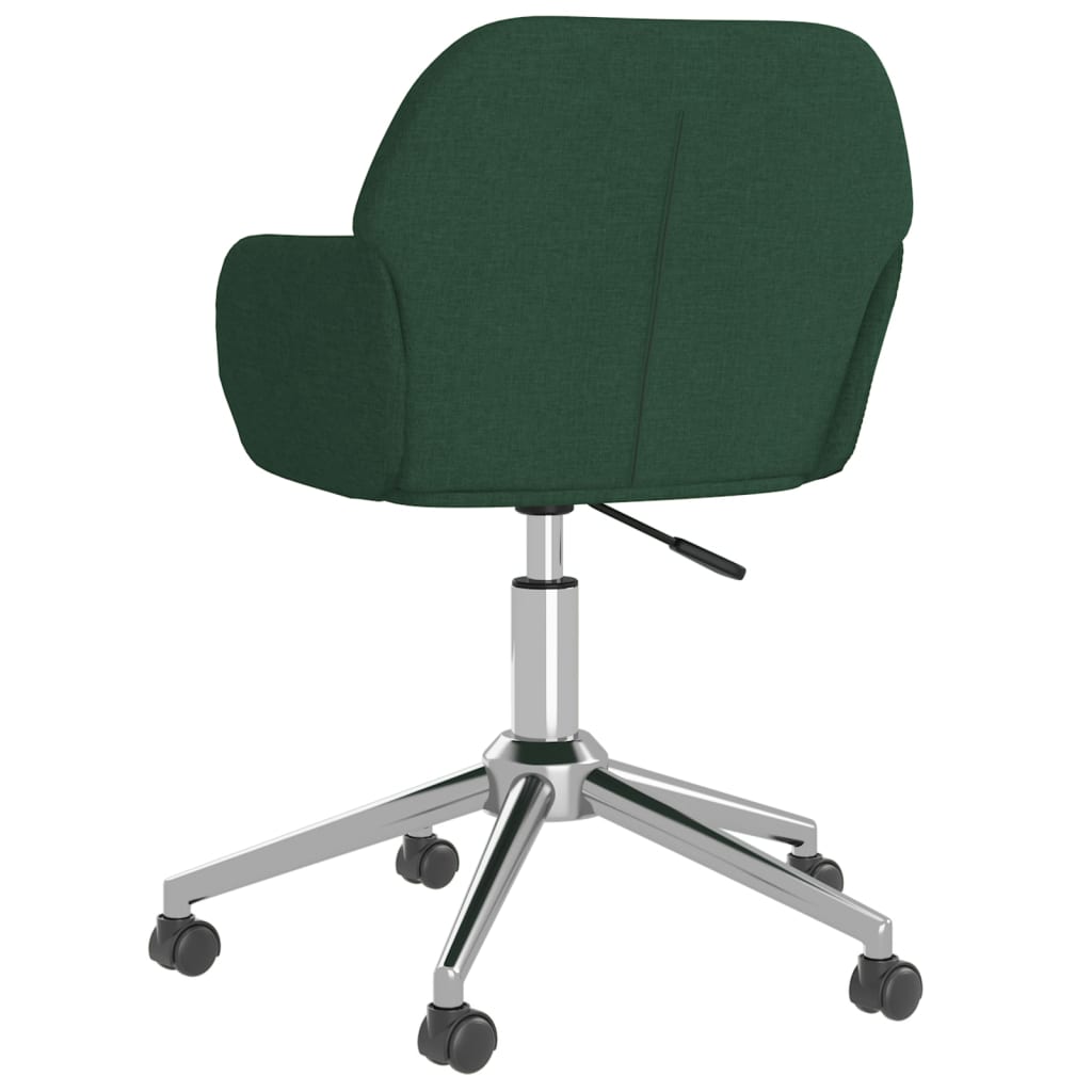 Sedie da Pranzo Girevoli 2 pz Verde Scuro in Tessuto | homemem39