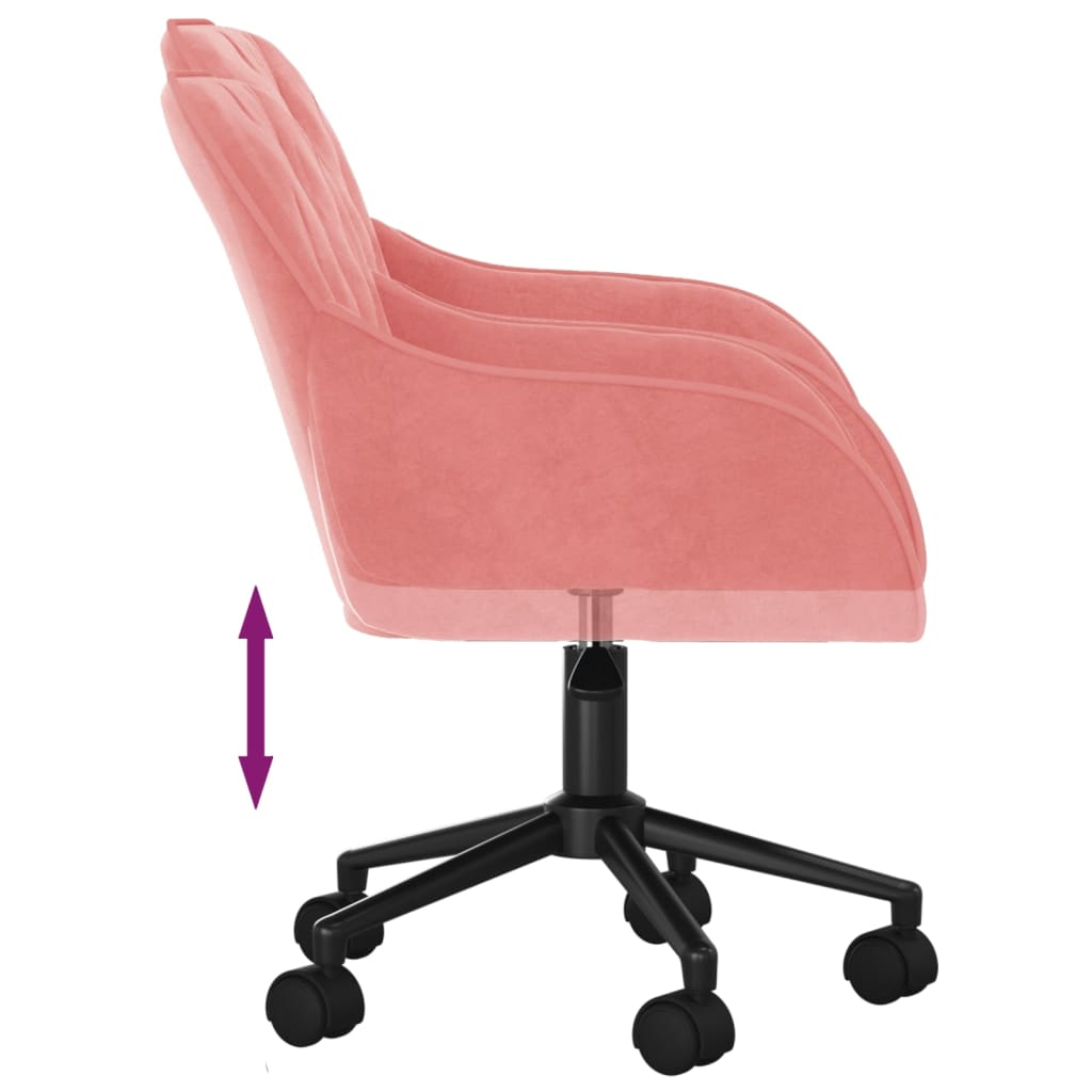 Sedie da Pranzo Girevoli 2 pz Rosa in Velluto | homemem39