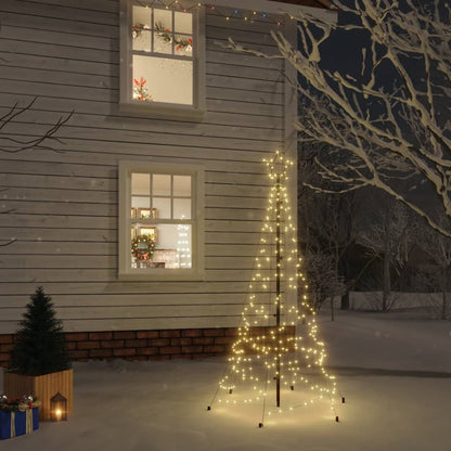 Albero di Natale con Puntale Bianco Caldo 200 LED 180 cm