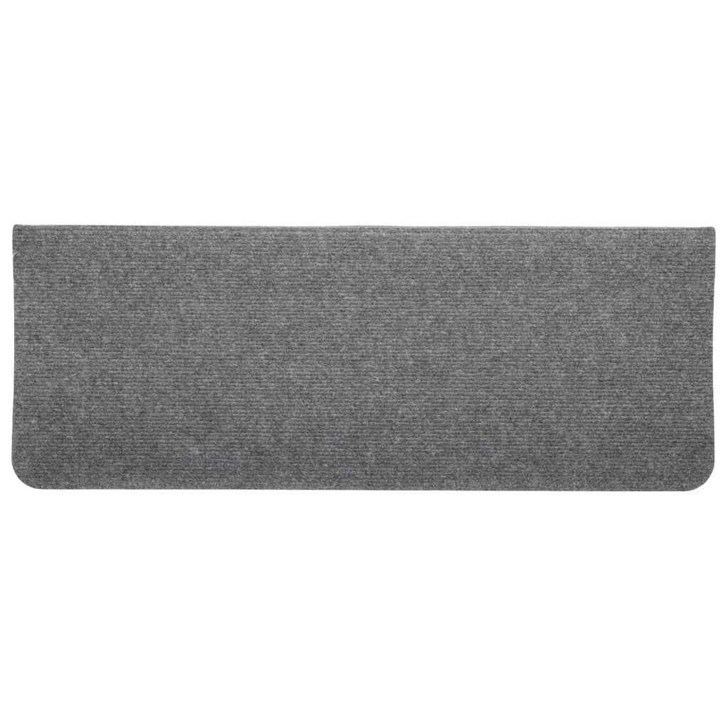 Tappetini Autoadesivi per Scale 15 pz 65x24,5x3,5 cm Grigio - homemem39