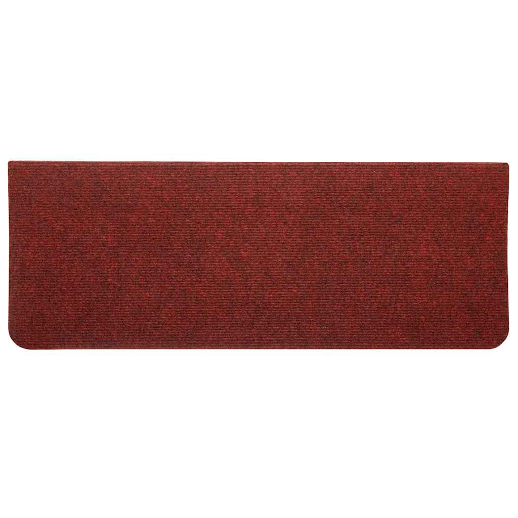 Tappetini Autoadesivi per Scale 15 pz 65x24,5x3,5 cm Rosso