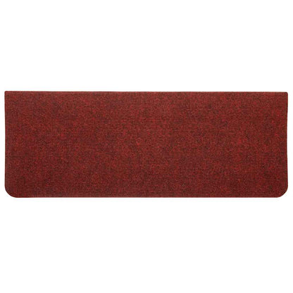 Tappetini Autoadesivi per Scale 15 pz 65x24,5x3,5 cm Rosso