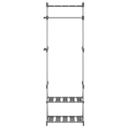 Appendiabiti a 3 Livelli Argento 59x29x192 cm in Alluminio | homemem39