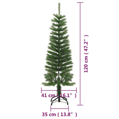 Albero di Natale Artificiale Sottile con Base 120 cm PE