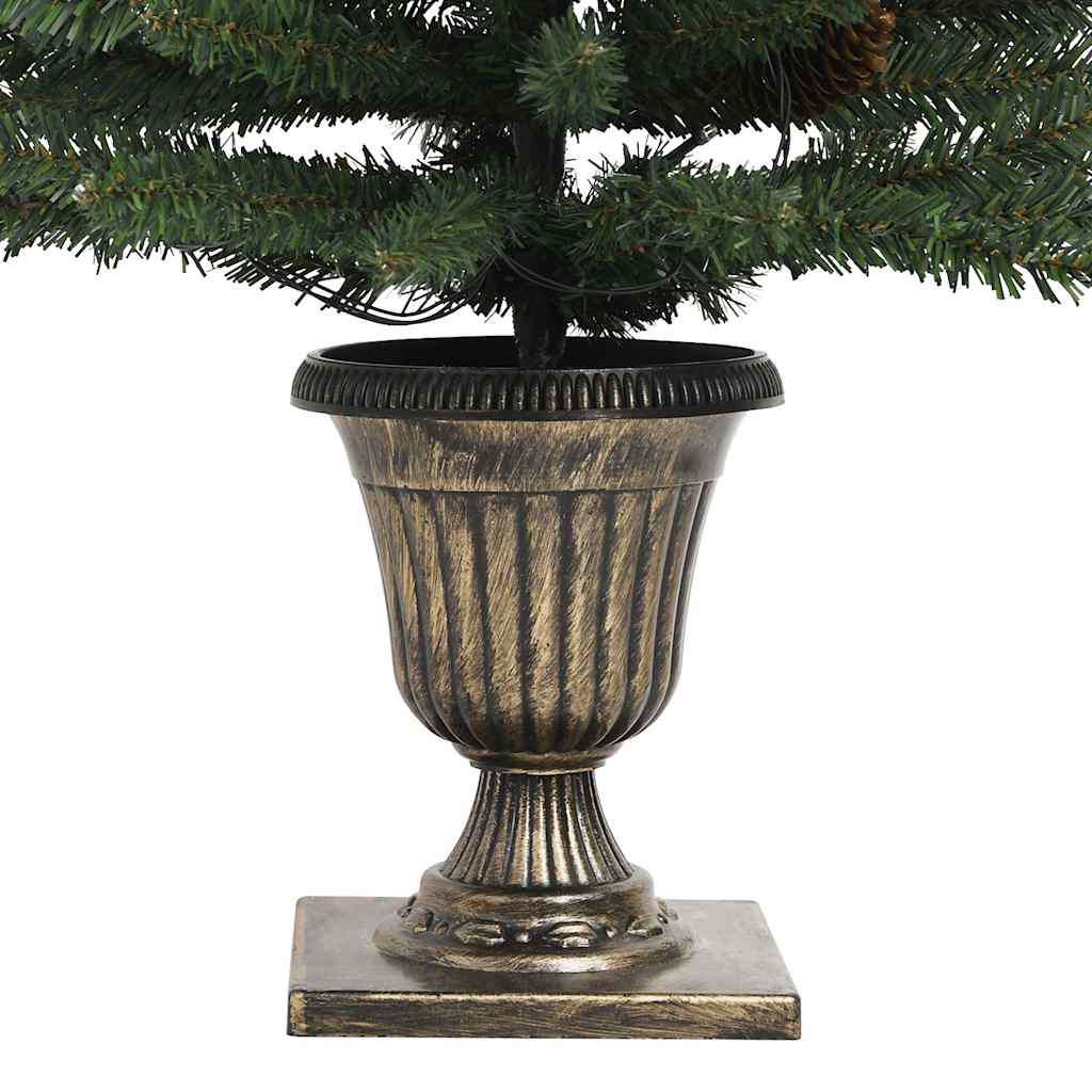 Alberi di Natale Artificiali 2 pz con Corona, Ghirlanda e LED | homemem39