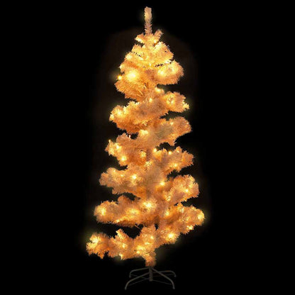 Albero di Natale Preilluminato con Vaso Bianco 180 cm in PVC