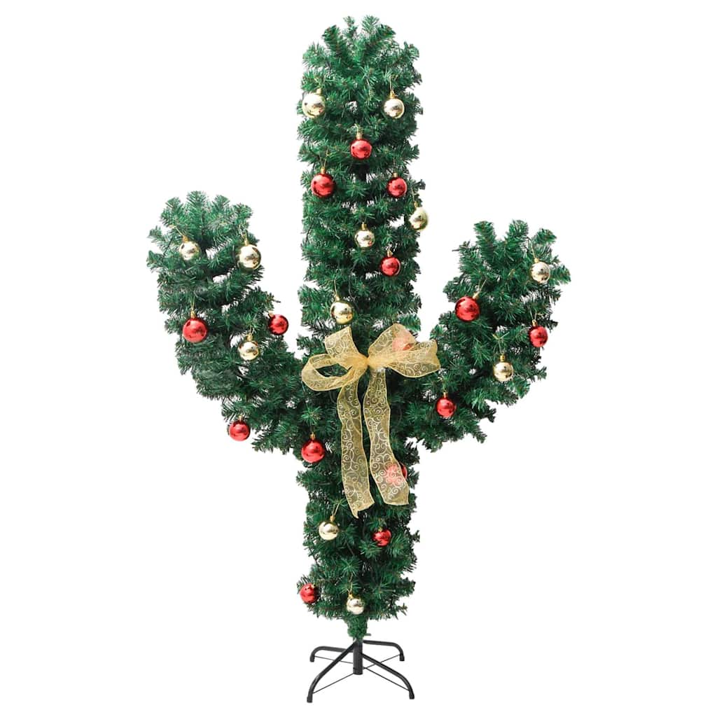 Cactus di Natale con Base e LED Verde 180 cm PVC | homemem39