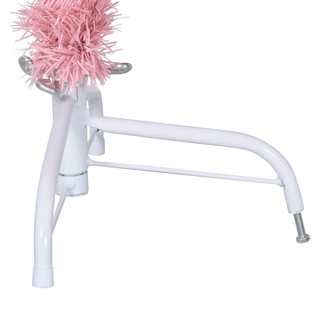 Albero di Natale Artificiale a Metà con Supporto Rosa 120cm PVC | homemem39
