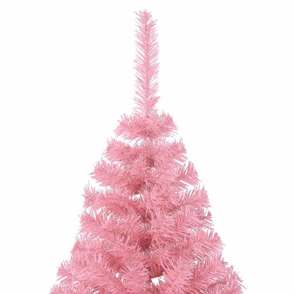 Albero di Natale Artificiale a Metà con Supporto Rosa 240cm PVC | homemem39