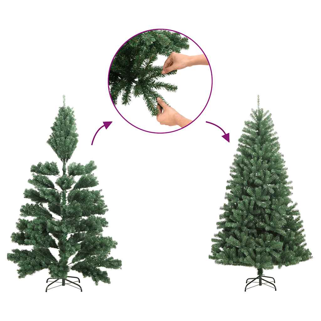 Albero di Natale Artificiale a Metà con Supporto Rosa 240cm PVC | homemem39