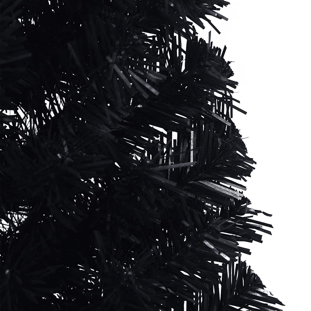Albero di Natale Artificiale a Metà con Base Nero 120 cm PVC | homemem39