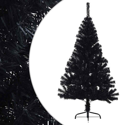 Albero di Natale Artificiale a Metà con Base Nero 150 cm PVC | homemem39