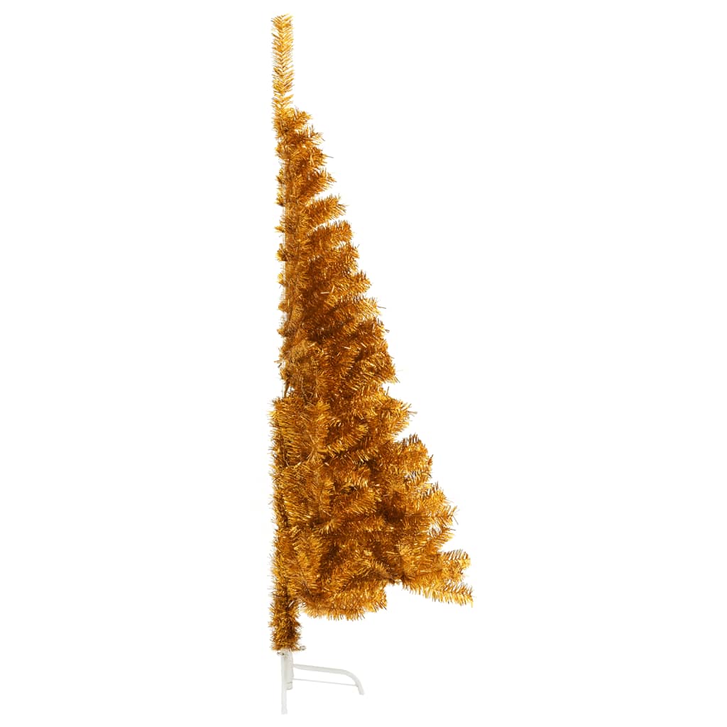 Albero di Natale Artificiale a Metà con Supporto Oro 120 cm PET | homemem39