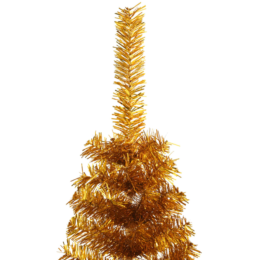 Albero di Natale Artificiale a Metà con Supporto Oro 120 cm PET | homemem39