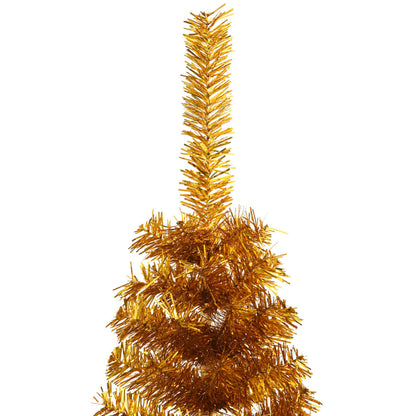 Albero di Natale Artificiale a Metà con Supporto Oro 120 cm PET | homemem39