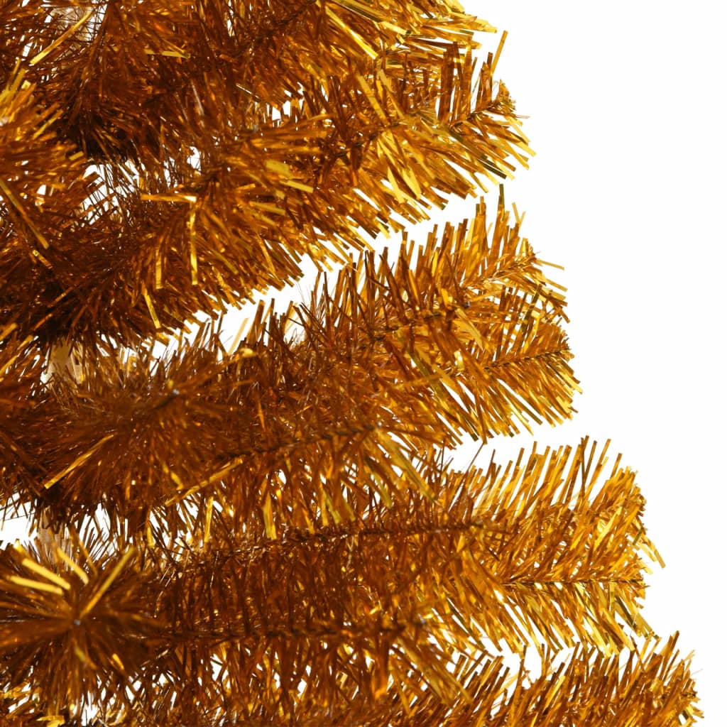 Albero di Natale Artificiale a Metà con Supporto Oro 120 cm PET | homemem39