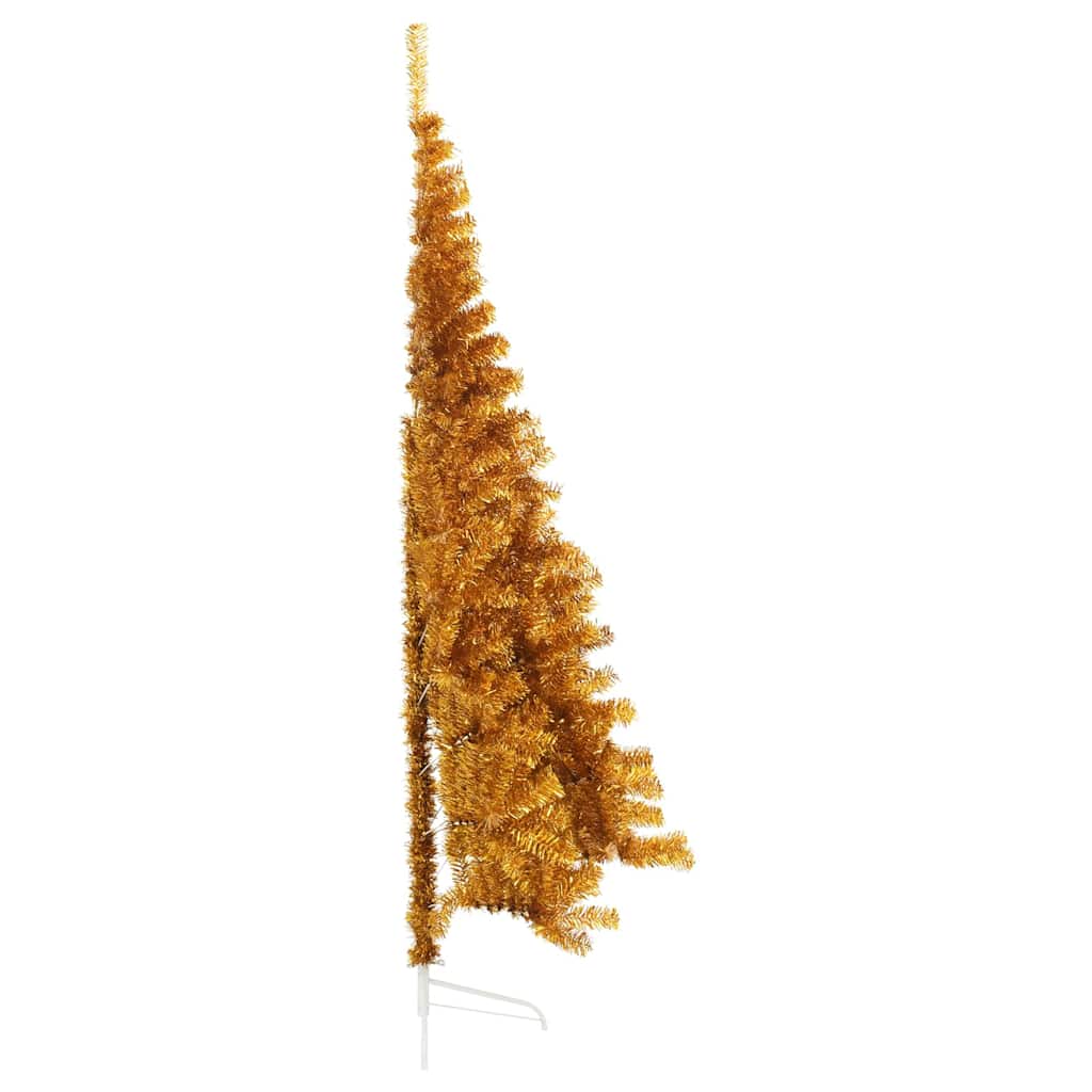 Albero di Natale Artificiale a Metà con Supporto Oro 210 cm PET | homemem39