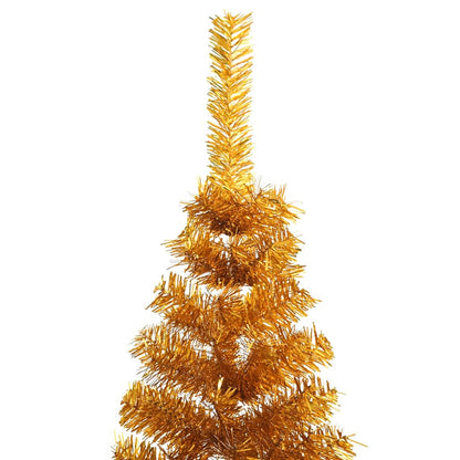 Albero di Natale Artificiale a Metà con Supporto Oro 210 cm PET | homemem39