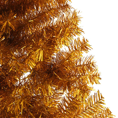 Albero di Natale Artificiale a Metà con Supporto Oro 210 cm PET | homemem39