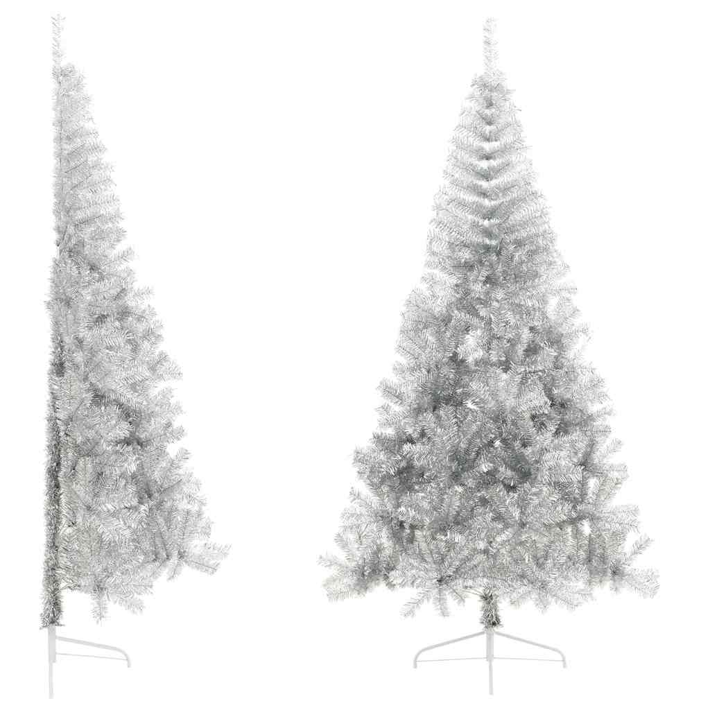 Albero di Natale a Metà con Supporto Argento 240 cm PET | homemem39