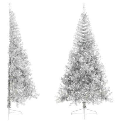 Albero di Natale a Metà con Supporto Argento 240 cm PET | homemem39