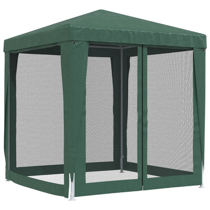 Tenda per Feste con 4 Pareti Laterali in Rete Verde 2x2 m HDPE | homemem39