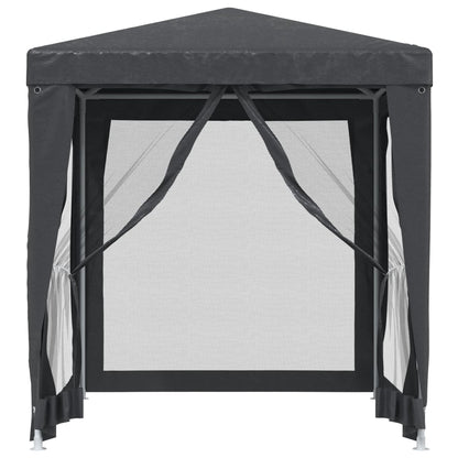 Tenda per Feste con 4 Pareti in Rete Antracite 2x2 m in HDPE | homemem39