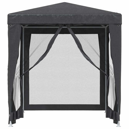 Tenda per Feste con 4 Pareti in Rete Antracite 2x2 m in HDPE