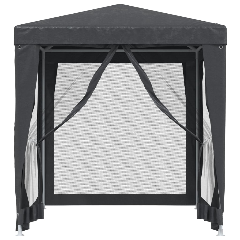 Tenda per Feste con 4 Pareti in Rete Antracite 2x2 m in HDPE