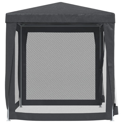 Tenda per Feste con 4 Pareti in Rete Antracite 2x2 m in HDPE