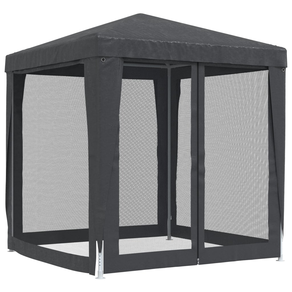 Tenda per Feste con 4 Pareti in Rete Antracite 2x2 m in HDPE | homemem39