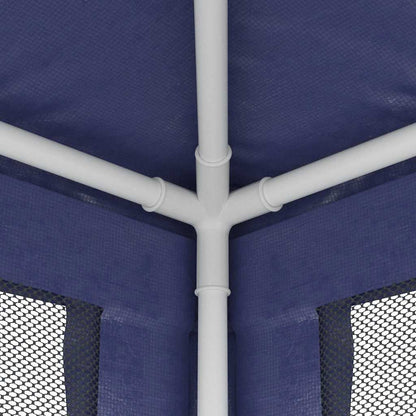 Tenda per Feste con 4 Pareti Laterali in Rete Blu 2,5x2,5m HDPE | homemem39