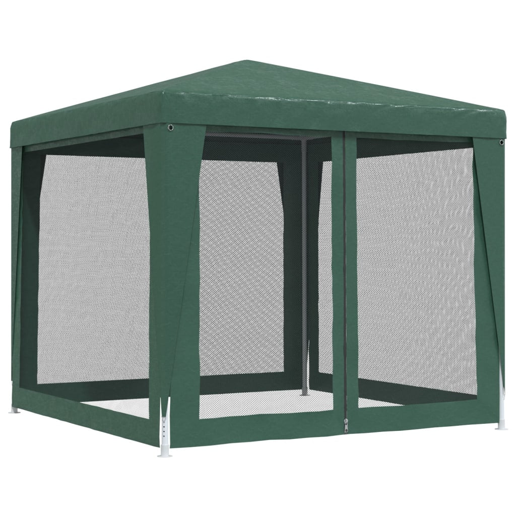 Tenda per Feste 4 Pareti Laterali in Rete Verde 2,5x2,5m HDPE | homemem39