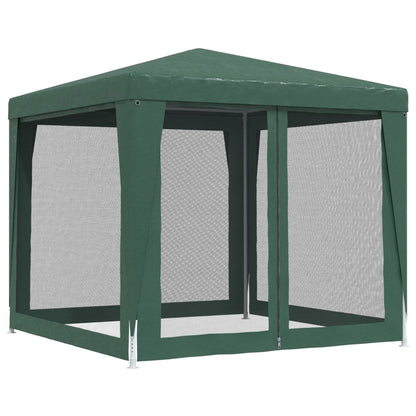 Tenda per Feste 4 Pareti Laterali in Rete Verde 2,5x2,5m HDPE | homemem39