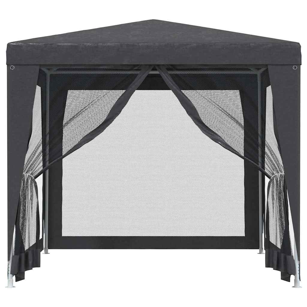 Tenda per Feste con 4 Pareti in Rete Antracite 2,5x2,5 m HDPE