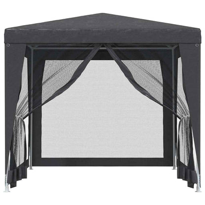 Tenda per Feste con 4 Pareti in Rete Antracite 2,5x2,5 m HDPE