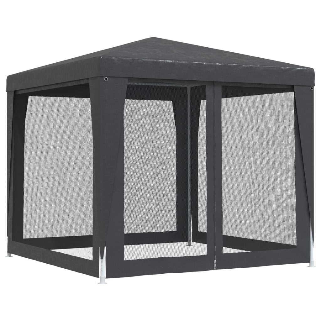 Tenda per Feste con 4 Pareti in Rete Antracite 2,5x2,5 m HDPE | homemem39