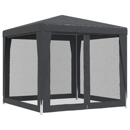 Tenda per Feste con 4 Pareti in Rete Antracite 2,5x2,5 m HDPE | homemem39
