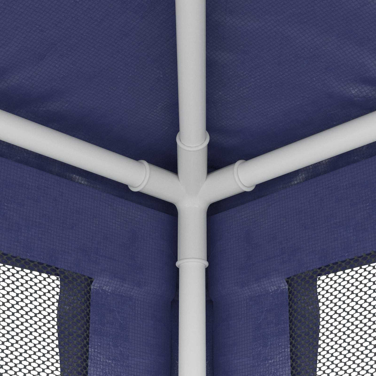 Tenda per Feste con 4 Pareti Laterali in Rete Blu 3x3 m HDPE