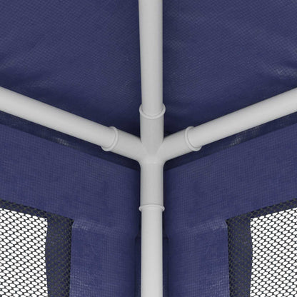 Tenda per Feste con 4 Pareti Laterali in Rete Blu 3x3 m HDPE