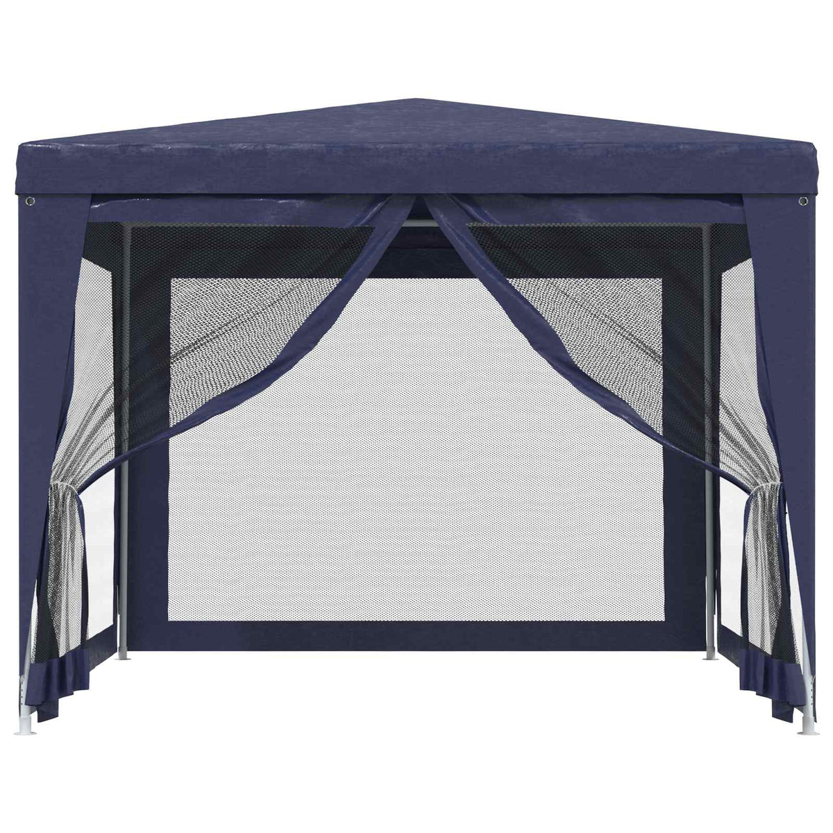 Tenda per Feste con 4 Pareti Laterali in Rete Blu 3x3 m HDPE