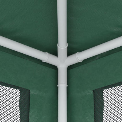 Tenda per Feste con 4 Pareti Laterali in Rete Verde 3x3 m HDPE