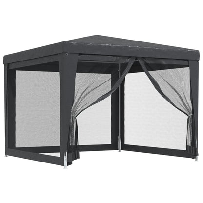 Tenda per Feste con 4 Pareti in Rete Antracite 3x3 m in HDPE | homemem39