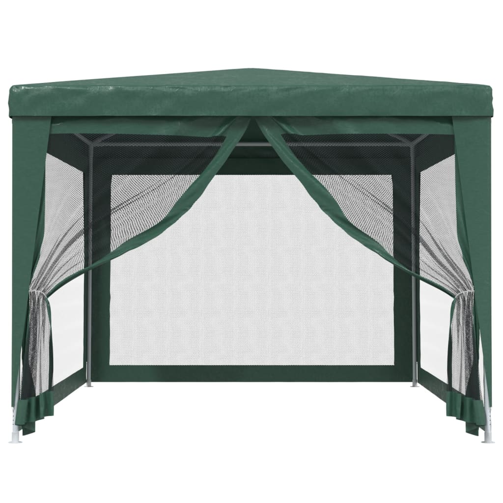 Tenda per Feste con 4 Pareti Laterali in Rete Verde 3x4 m HDPE | homemem39