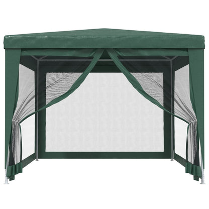 Tenda per Feste con 4 Pareti Laterali in Rete Verde 3x4 m HDPE | homemem39
