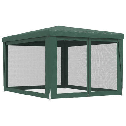 Tenda per Feste con 4 Pareti Laterali in Rete Verde 3x4 m HDPE | homemem39