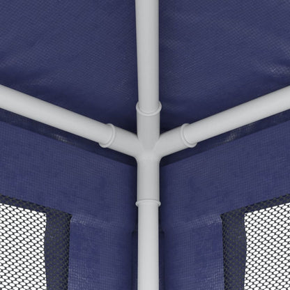 Tenda per Feste con 6 Pareti Laterali in Rete Blu 3x6 m HDPE | homemem39