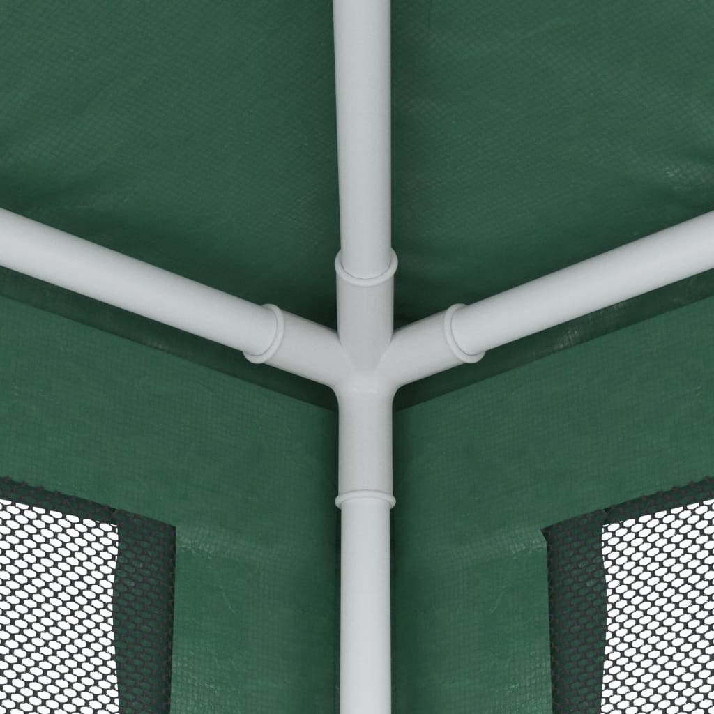 Tenda per Feste con 8 Pareti Laterali in Rete Verde 3x9 m HDPE | homemem39