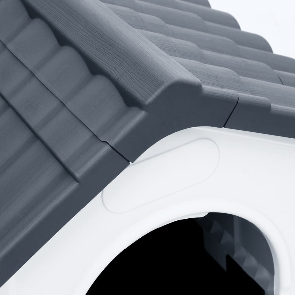 Casetta per Cani Grigia 57x68x66 cm in Polipropilene - homemem39